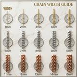 Cadena de eslabones cubanos Miami de oro amarillo de 10K, corte diamante, maciza, 5.70 mm