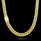 10K Yellow Gold Semi Hollow Miami Cuban Link Chain 9.75 mm