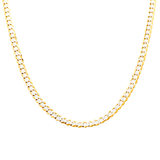 10K Yellow Gold Diamond Cut Miami Curb Link Chain – Solid 5.70mm Men's Gold Necklace