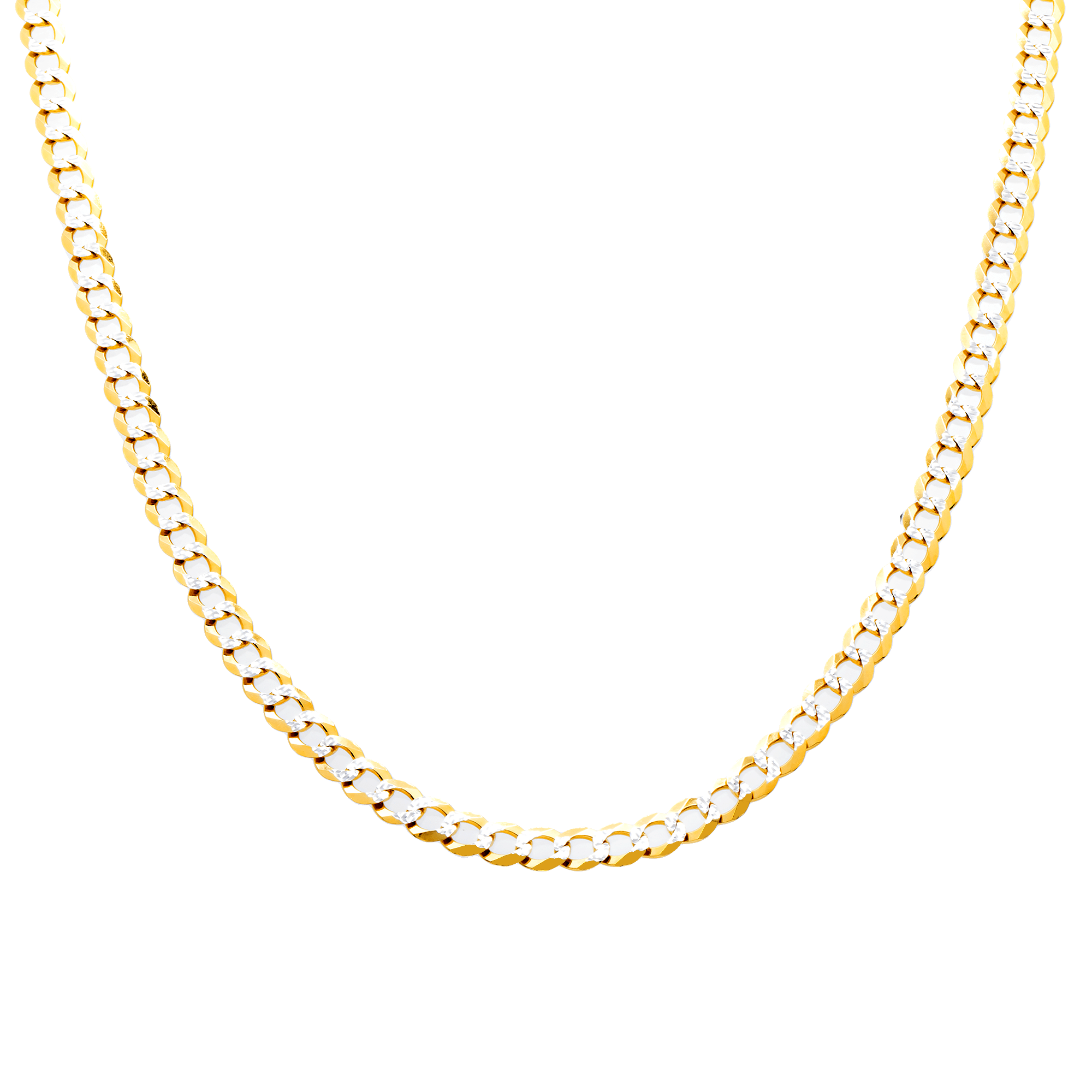 10K Yellow Gold Diamond Cut Miami Curb Link Chain – Solid 5.70mm Men's Gold Necklace