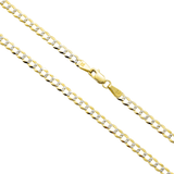 Close-up of 10K Yellow Gold 3.00 mm Miami Curb Link Chain – Diamond Cut Finish for Extra Shine