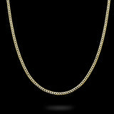 10K Yellow Gold Diamond Cut Miami Curb Link Solid Chain 2.50 mm