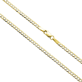 10K Yellow Gold Diamond Cut Miami Curb Link Solid Chain 2.50 mm