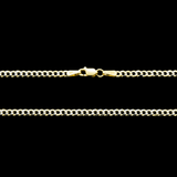 10 k Gold chain necklace on a black background