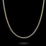 10K Yellow Gold Diamond Cut Miami Curb Link Solid Chain 1.87 mm