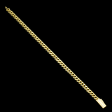 10K Yellow Gold Semi Hollow Miami Cuban Link Bracelet 6.00 mm