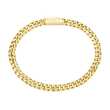 10K Yellow Gold Semi Hollow Miami Cuban Link Bracelet 6.00 mm