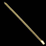 10K Yellow Gold Semi Hollow Miami Cuban Link Bracelet 7.00 mm