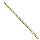 10K Yellow Gold Semi Hollow Miami Cuban Link Bracelet 7.00 mm