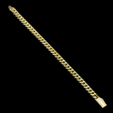 10K Yellow Gold Hollow Miami Cuban Link Bracelet 8.00 mm