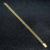 10K Yellow Gold Hollow Miami Cuban Link Bracelet – 8.00mm Wide Men's Gold Chain Bracelet
