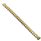 10K Yellow Gold Semi Hollow Miami Cuban Link Bracelet 13.00 mm