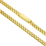 10K Yellow Gold Semi Hollow Miami Cuban Link Chain 4.50 mm