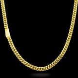 10K Yellow Gold Semi Hollow Miami Cuban Link Chain 6.00 mm