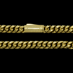 10K Yellow Gold Semi-Hollow Miami Cuban Link Chain – 6.00mm Lightweight Men's Gold Necklace
