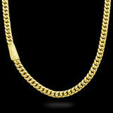 10K Yellow Gold Semi Hollow Miami Cuban Link Chain 6.50 mm
