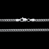 10K White Gold Semi Hollow Miami Cuban Link Chain 3.00 mm