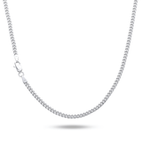 10K White Gold Semi-Hollow Miami Cuban Link Chain – 3.00mm Men's Slim Gold Necklace