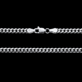 10K White Gold Semi Hollow Miami Cuban Link Chain 3.75 mm