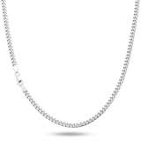 10K White Gold Semi-Hollow Miami Cuban Link Chain – 3.75mm Men's Slim Gold Necklace