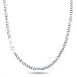 10K White Gold Semi-Hollow Miami Cuban Link Chain – 4.50mm Men's Polished Gold Necklace