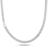 10K White Gold Semi-Hollow Miami Cuban Link Chain – 6.00mm Men's Lightweight Gold Necklace
