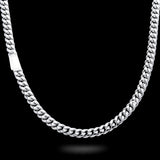 10K White Gold Semi Hollow Miami Cuban Link Chain 7.75 mm