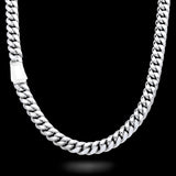 10K White Gold Semi Hollow Miami Cuban Link Chain 10.00 mm