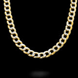 10K Yellow Gold Diamond Cut Miami Curb Link Solid Chain 12.00 mm
