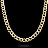 10K Yellow Gold Diamond Cut Miami Curb Link Solid Chain 11.00 mm