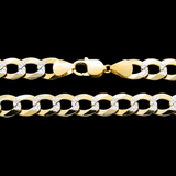 Detailed clasp of 10K Yellow Gold 11.00mm Miami Curb Link Chain – Bold and Polished Solid Gold Design