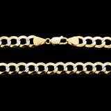 10K Yellow Gold Diamond Cut Miami Curb Link Solid Chain 8.50 mm