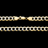 10K Yellow Gold Diamond Cut Miami Curb Link Solid Chain 7.00 mm