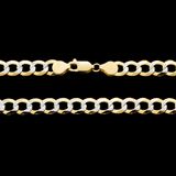 Close-up of 10K Yellow Gold 7.00mm Miami Curb Chain – Diamond Cut Solid Gold Links with Shine