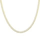 10K Yellow Gold Diamond Cut Miami Curb Link Chain – Solid 4.65mm Men's Gold Necklace