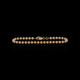 Pulsera semirrígida de eslabones de bola de oro amarillo de 10K y 3,90 mm
