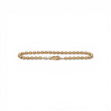 Pulsera semirrígida de eslabones de bola de oro amarillo de 10K y 3,90 mm