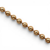 Pulsera semirrígida de eslabones de bola de oro amarillo de 10K y 3,90 mm