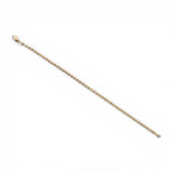 Pulsera de oro amarillo de 10K semirrígida con eslabones de bola cortada tipo luna de 2.80 mm