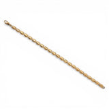Pulsera de eslabones de píldora semirrígida de oro amarillo de 10K y 5.50 mm