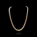 10K Yellow Gold Diamond Cut Semi-Solid Franco Chain