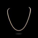 10K Yellow Gold Diamond Cut Semi-Solid Franco Chain