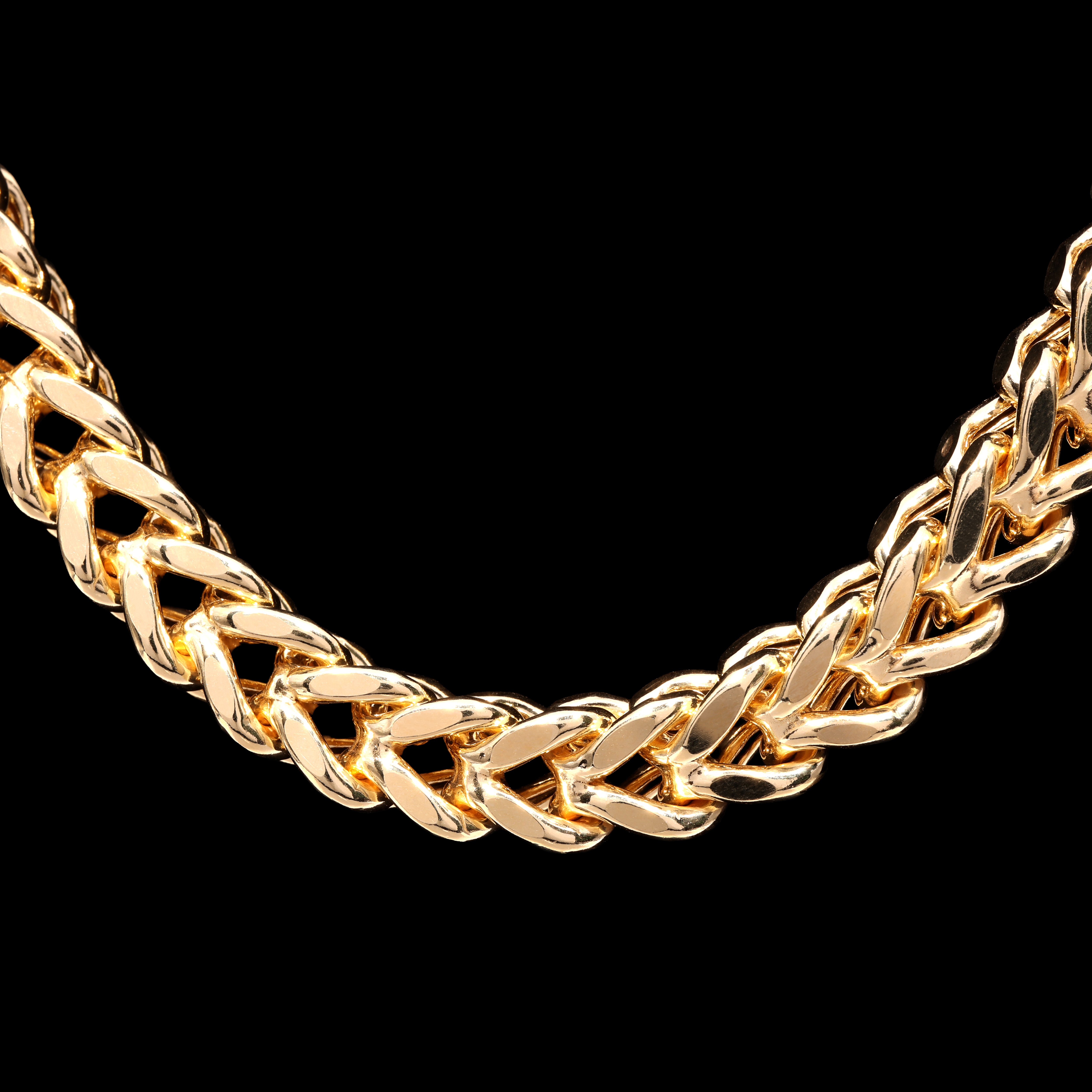 10K Yellow Gold Semi Solid Franco Chain