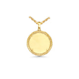 14K Yellow Gold Large Round Memory Picture Frame Charm 2.62 ctw. Baguette Diamond Pendant