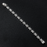 14K White Gold Lab-Stone ButterFly Eternity Tennis Set 6.85 ctw. Marquise Cut Diamond Bracelet