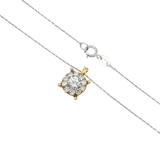 14K Yellow Gold Round Halo Solitaire Pendant 1.50 ctw. Round Diamond Necklace