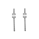 14K White Gold 4.00 Carat Diamond Inside-Out Hoop Earrings