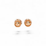 14K Yellow Gold 0.72 Carat Natural Diamond Flower Earrings