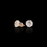 14K Yellow Gold 6.08 Carat Lab Diamond Earrings