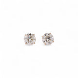 14K Yellow Gold 6.08 Carat Lab Diamond Earrings